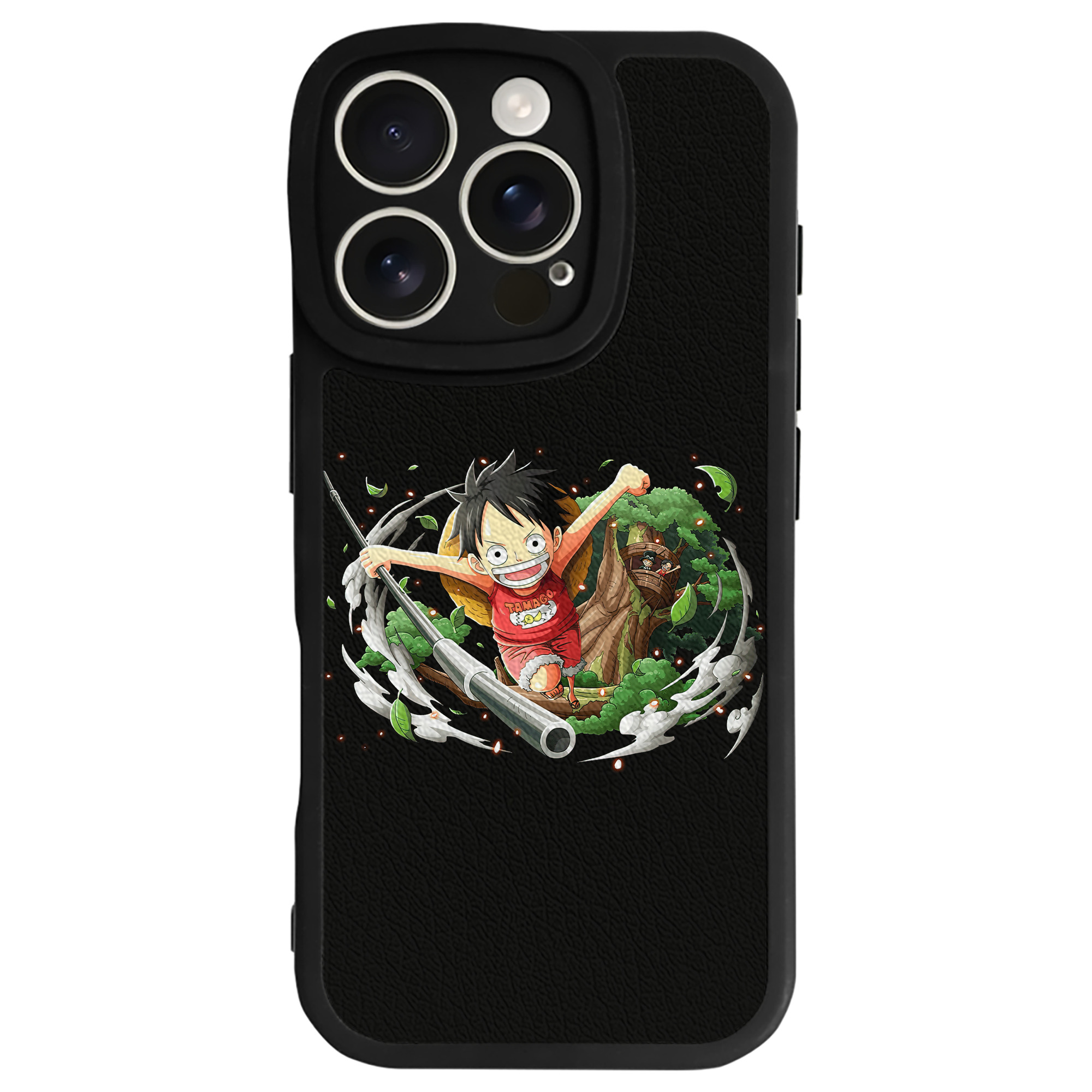 （画像用） ワンピース モンキー・D・ルフィ ONE PIECE Monkey D. Luffy 【iPhone 16シリーズ対応】シリコンスマホケース（レザー調） 材質：シリコン